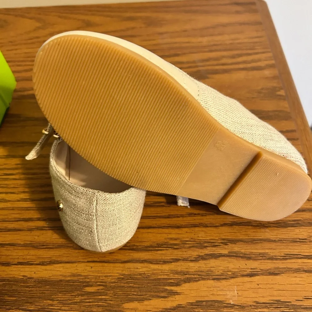 AS Wingtip T-Strap Mary Jane Linen/Beige Shoes/Size Size 1.5/NWOT